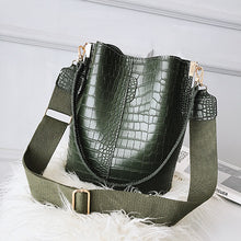 Alligator Print Bucket Bag