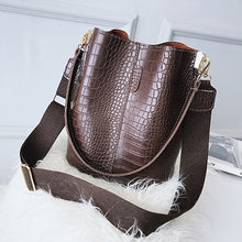 Alligator Print Bucket Bag