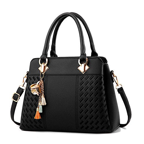 Top Handle Satchel Tote PU Leather Shoulder Bag