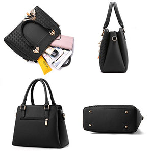 Top Handle Satchel Tote PU Leather Shoulder Bag