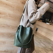 Alligator Print Bucket Bag