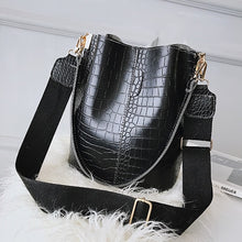 Alligator Print Bucket Bag