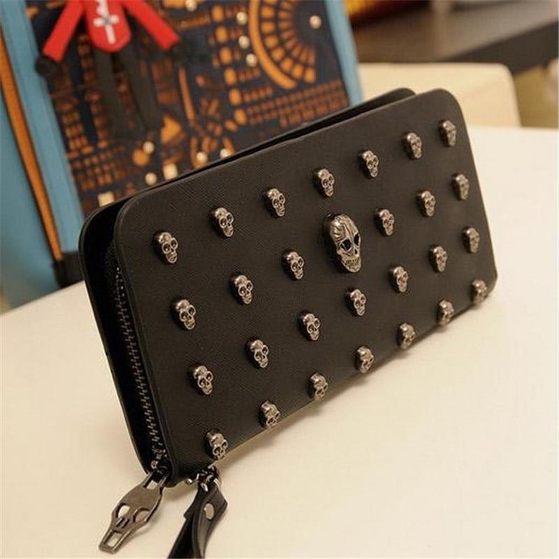 Metal Skull Wallet/Wristlet