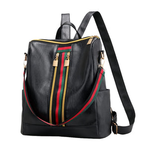 Trendy Stripe Backpack/Shoulder Bag